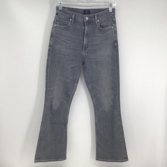 Citizens Of Humanity Women’s Denny Cropped Flare Jeans Gray Casual Size 27 - Picture 1 of 7